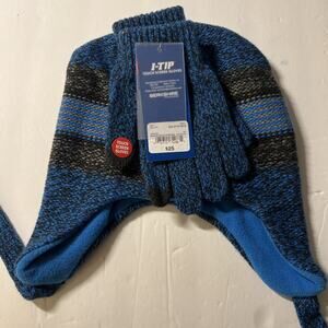 BERKSHIRE I-TIP TOUCH SCREEN GLOVES W/HAT - BLUE - ONE SIZE (2-TW-2184)